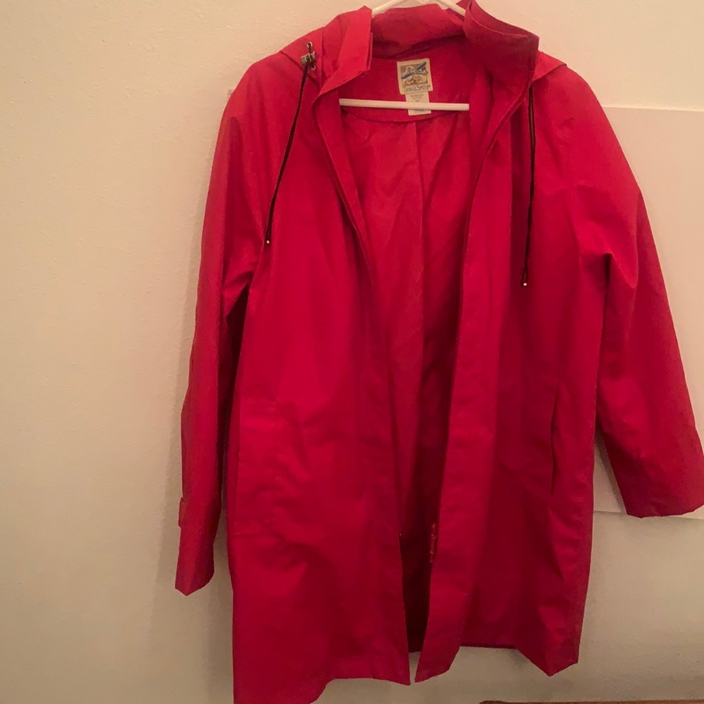 Red travelsmith rain jacket
